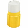 Hubbell Canada Bryant Locking Device Connector, 2 -Pole, 20 A, 125 V, Screw, NEMA: NEMA L5-20R, White/Yellow 70520NCC